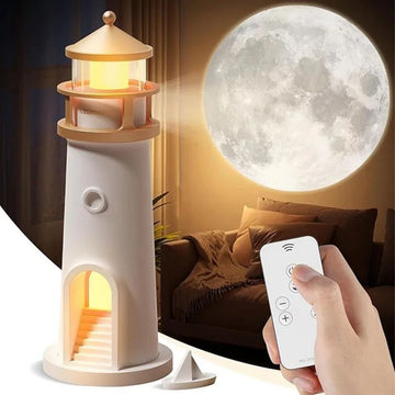 Lámpara Modelo Faro con Luz Nocturna y Control Remoto