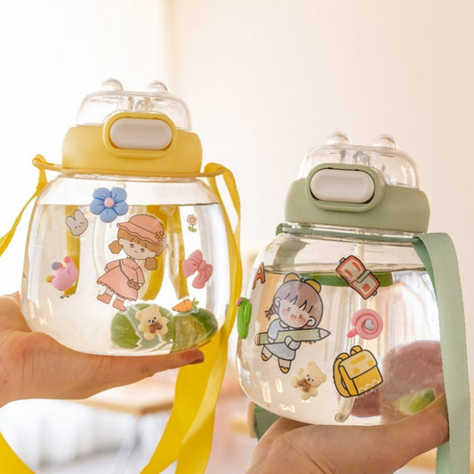 Tomatodo Portátil Estilo Kawaii De 1200 ml Con Stickers