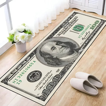 Alfombra Decorativa para Dormitorio Modelo Dólar De 90 Cm x 45 Cm