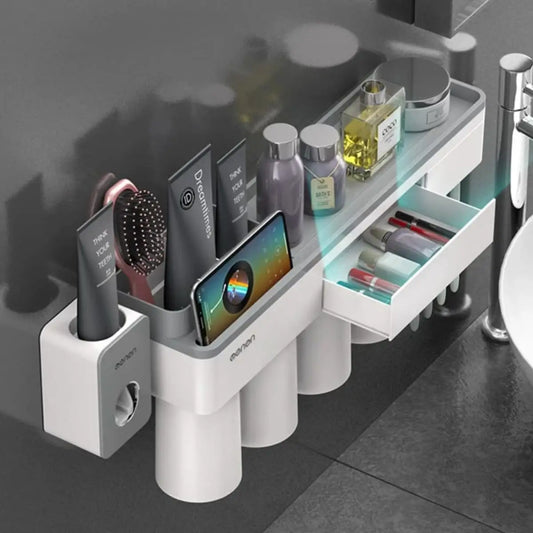 Dispensador De Pasta Dental Con Organizador Y Vasos Magnéticos