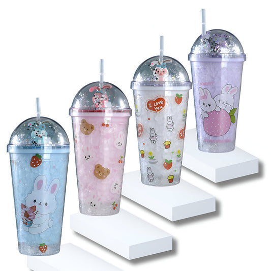 Vaso Tomatodo Con Gel Para Enfriar Diseños De Conejos 450 ml