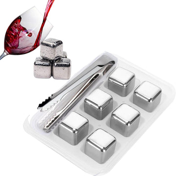 Set De Cubos De Acero Inoxidable Para Enfriar Bebidas