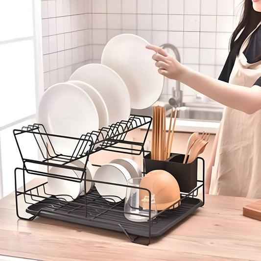 Escurridor De Platos De 2 Niveles Con Bandeja Amy