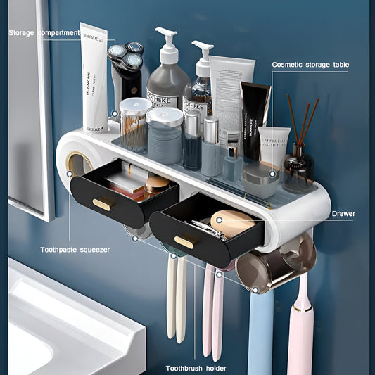Organizador De Baño Con Dispensador De Pasta Dental