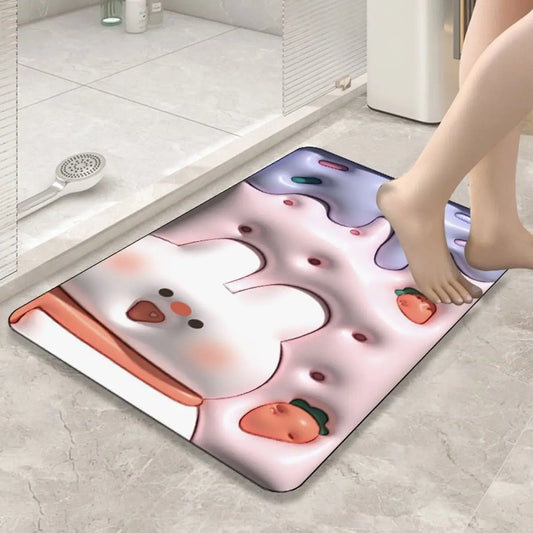 Alfombra de baño 3D decoración moderna