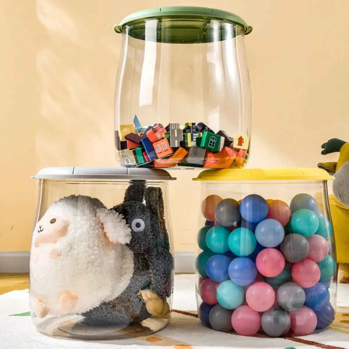 Contenedor de Juguetes Infantil con Asiento Seguro y Resistente