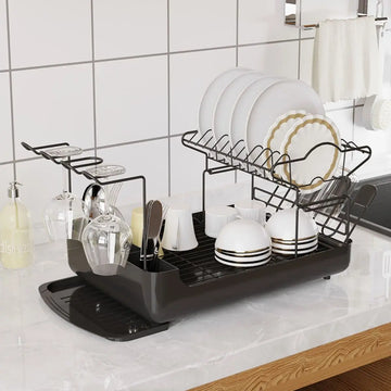 Escurridor de cocina de 2 niveles con soporte para copas modelo Pinpin