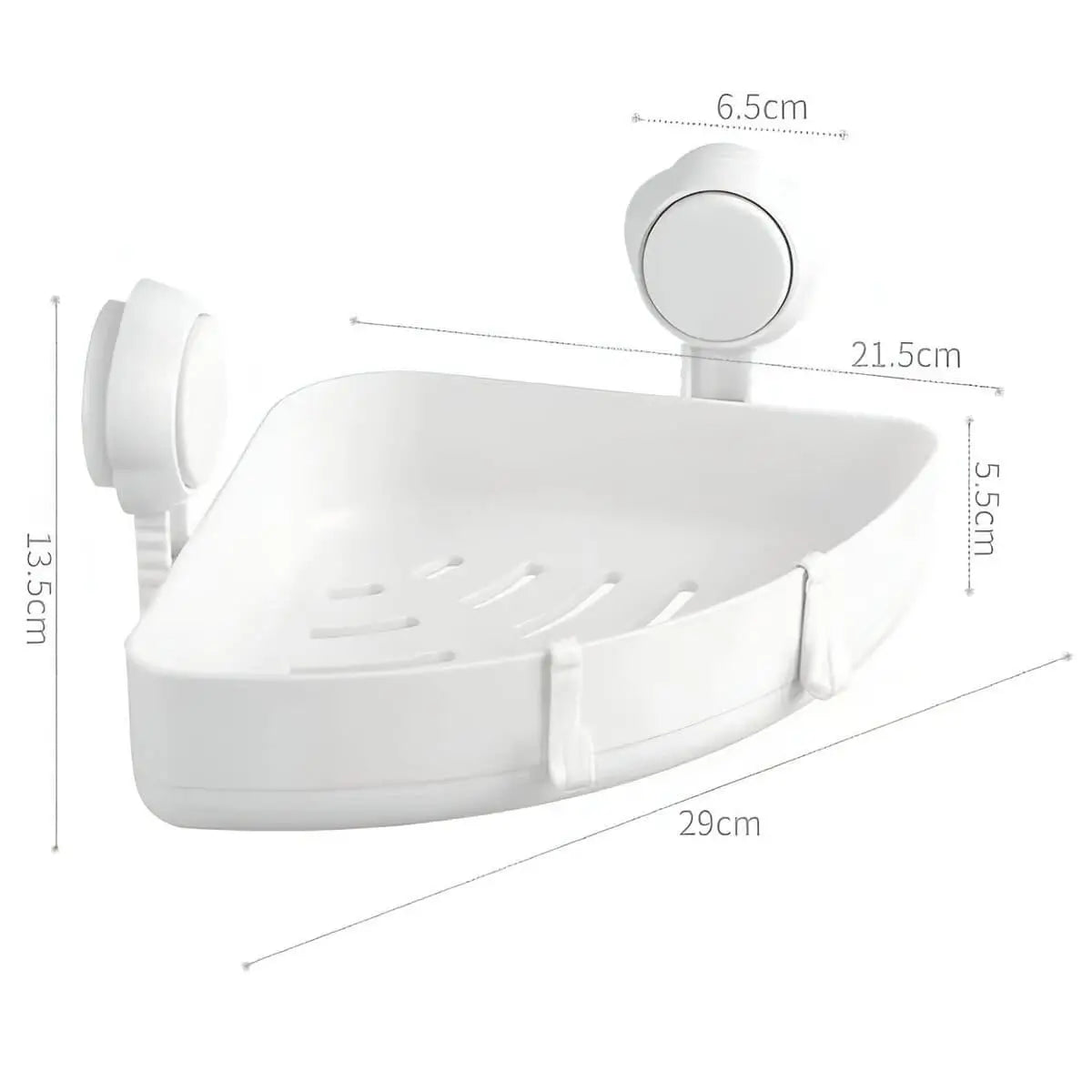 Medidas del esquinero de baño con ventosas