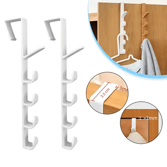Pack de 2 percheros colgador multiuso sobre puerta