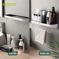 Repisa adhesiva resistente y fácil de instalar en el baño