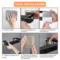 Instalación fácil de la repisa organizadora de baño