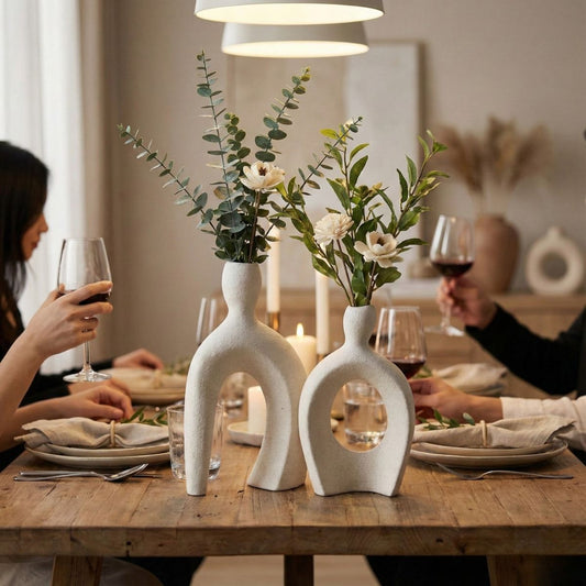 Juego de Jarrones Nórdicos de Cerámica Amparo