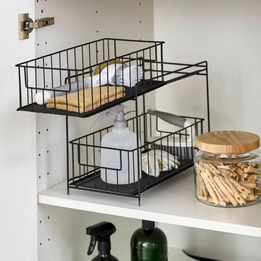 Organizador de Metal de 2 Niveles Corredizo Zoe