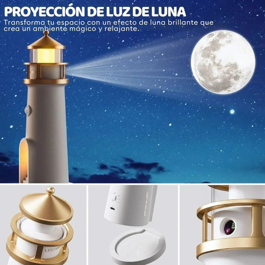 Lámpara Modelo Faro con Luz Nocturna y Control Remoto