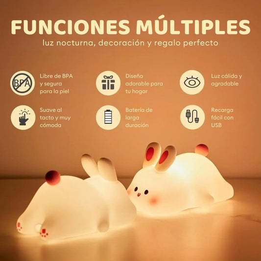 Lámpara Led Táctil con Diseño Tierno de Animales