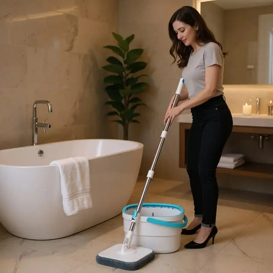 Trapeador con Balde Cuadrado y Escurridor Fócil Smart