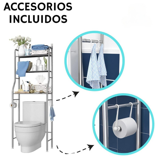 Estante De Baño Sobre El Inodoro de Acero Inoxidable