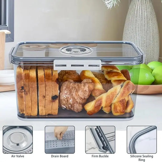 Táper Hermético Premium Gris Tamaño M