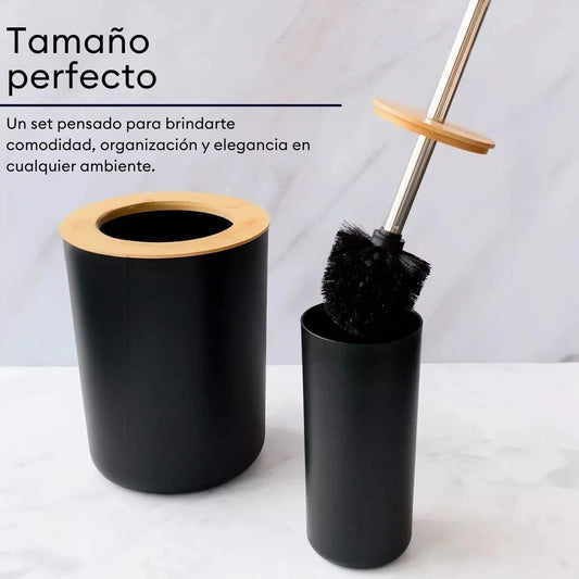 Set de Baño con Bambú Estilo Moderno de 6 Piezas Aura