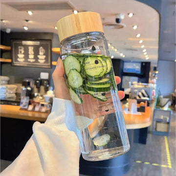 Tomatodo de Vidrio con Tapa de Bambú de 750ml Routine