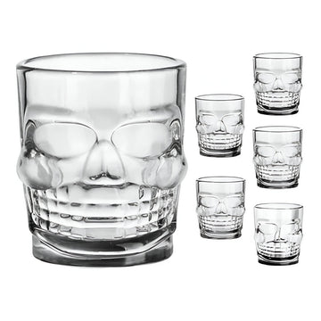 Set De 6 Vasos Diseño Calavera Skull de 290 ml