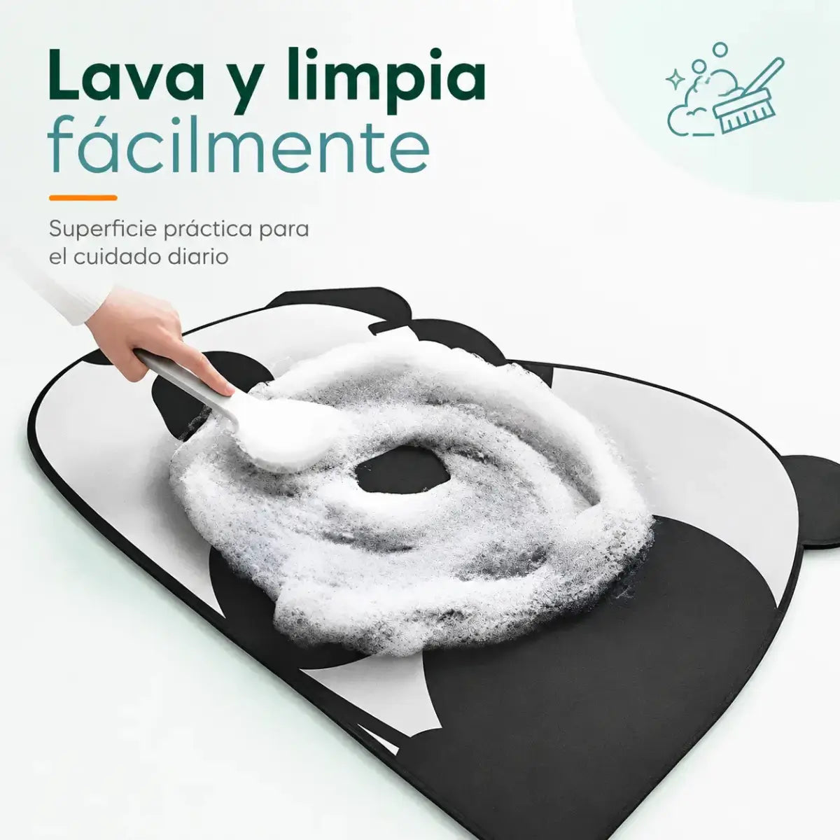 Alfombra de baño lavable y fácil de limpiar con superficie absorbente