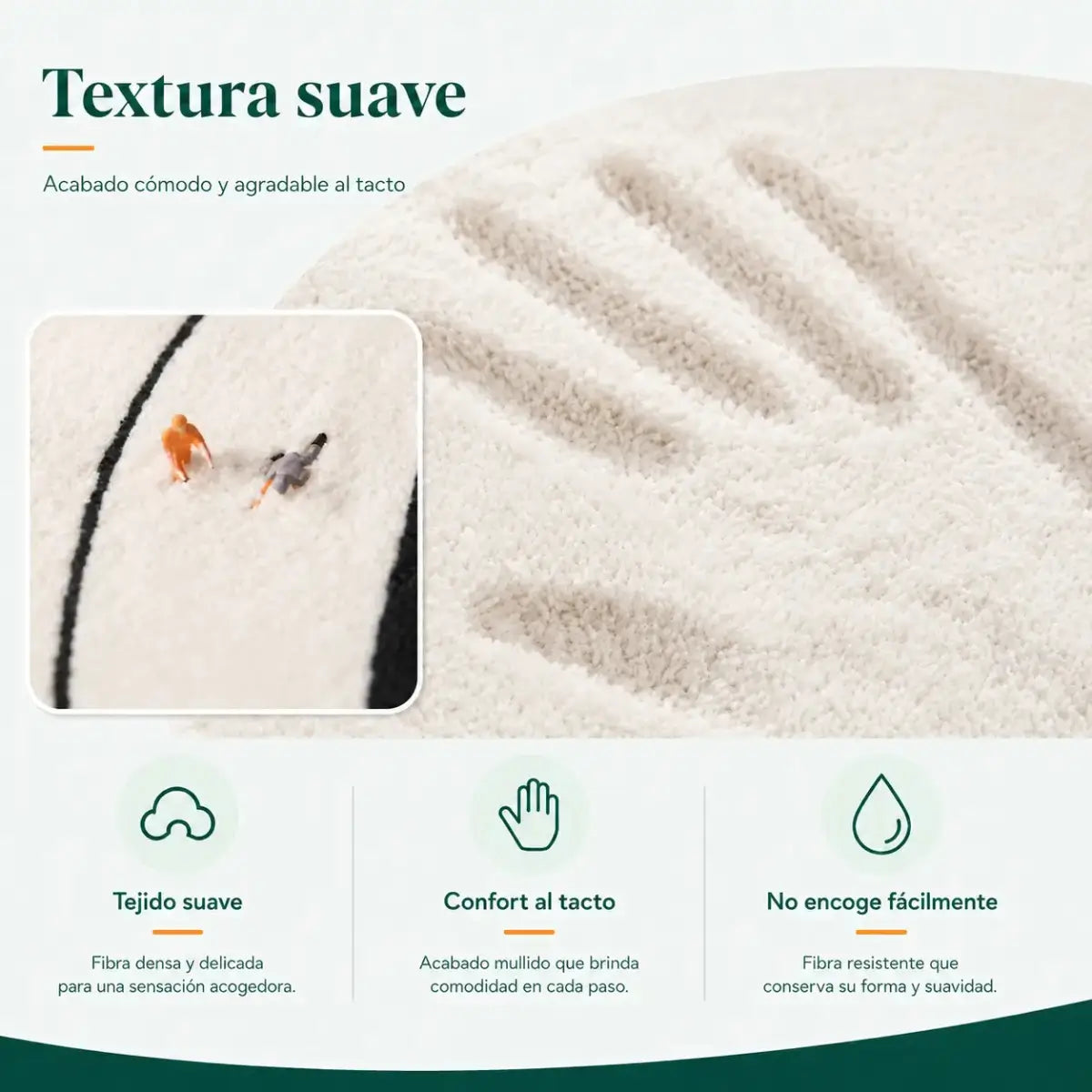 Detalle de la textura suave y superficie acolchada de la alfombra de gato