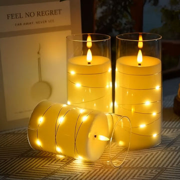 Vela Decorativa LED con Luz Cálida Aurora