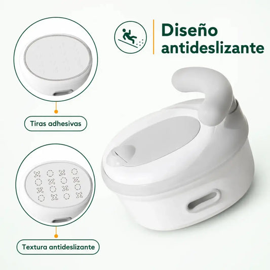 Bacin de entrenamiento infantil con diseño antideslizante y asiento cómodo