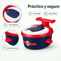 Bacin infantil práctico y seguro con tapa, asiento y base estable