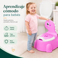 Bacin para niños con diseño de dinosaurio, asiento cómodo y respaldo para entrenamiento