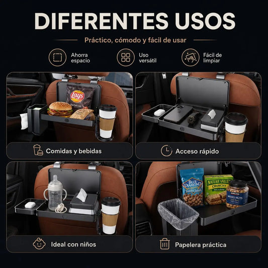 Bandeja Plegable para Auto con Porta Vaso K255