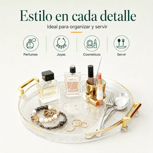 Bandeja de Centro de Mesa con Asas