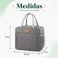 Lonchera térmica impermeable de 27 cm de ancho, 22 cm de alto y 16 cm de fondo