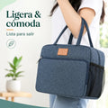 Lonchera térmica ligera y portátil con asas para llevar comida cómodamente