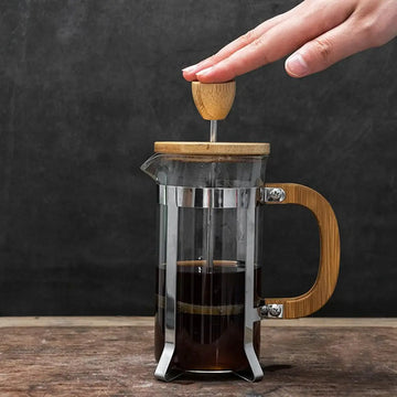 Prensa Francesa de Borosilicato 1L con Mango de Bambú
