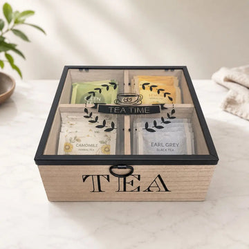 Caja Organizadora para Té 4 Divisiones Tea