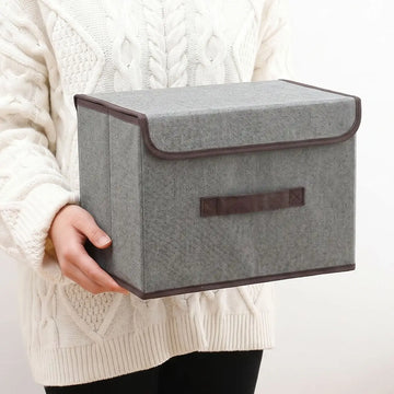 Caja Organizadora de Tela Plegable con Tapa