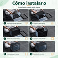 Instalación paso a paso de caja organizadora de zapatos apilable con paneles transparentes