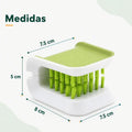 Cepillo de limpieza multifuncional de 8 cm por 7.5 cm y 5 cm de alto