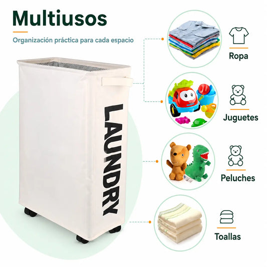 Cesto de Ropa Multiuso con Ruedas Laundry