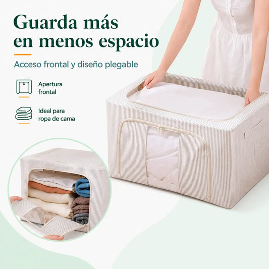 Cesta Organizadora Plegable para Sábanas y Ropa