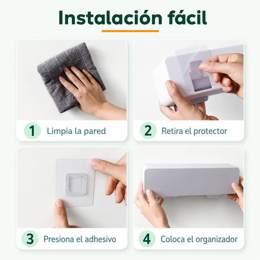 Condimentero Horizontal de Pared Negro Semitransparente