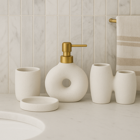 Set Decorativo de 4 Piezas Cerámica