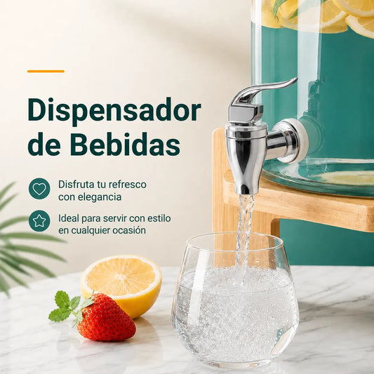 Dispensador de Agua de 3 Litros con Base de Bambú Ibiza