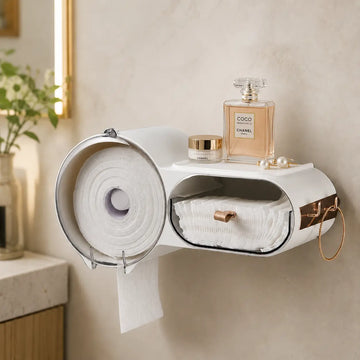 Dispensador de Papel Higiénico Premium con Ganchos