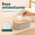 Caja porta pañuelos con base antideslizante para mayor estabilidad sobre la superficie