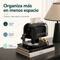 Dispensador de pañuelos multifuncional con espacio inferior para organizar accesorios y ahorrar espacio