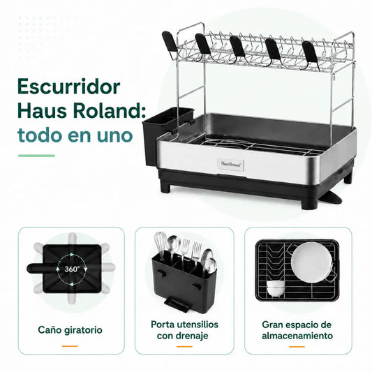 Escurridor de Platos 2 Niveles Haus Roland