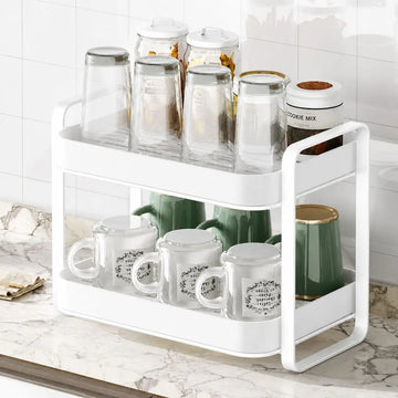 Escurridor de Vasos 2 Niveles Blanco
